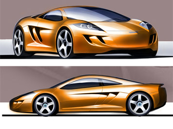  McLaren MP4 12C Design Sketches