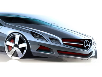  Mercedes-Benz E Class Coupe Design Sketch