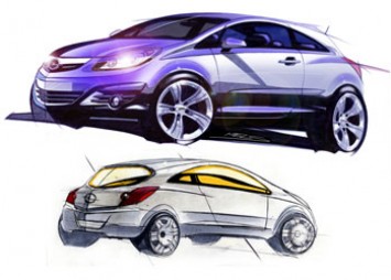  New Opel Corsa Design Sketch