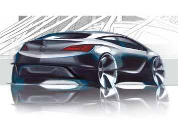  Opel GTC Paris Concept Design Sketch
