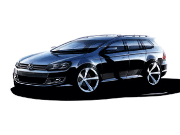  Volkswagen Golf Variant Design Sketch