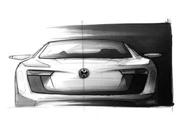  VW Coupe Concept design sketch