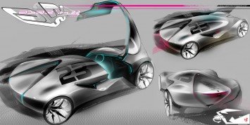 Abarth-23 Concept design sketches