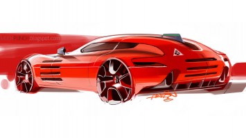 Alfa Romeo 8C LM Concept Design Sketch by Anton Shamenkov