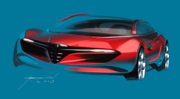 Alfa Romeo Concept design sketch by Vad Artemiev
