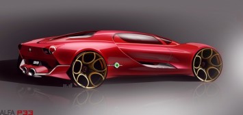 Alfa Romeo Concept Design Sketch by Xavier Dumontier