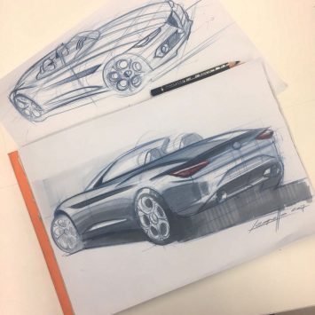 Alfa Romeo Spider Design Sketch by Michele Leonello