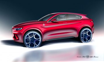 Alfa Romeo Stelvio Design Sketch Render by Carmelo Giannone