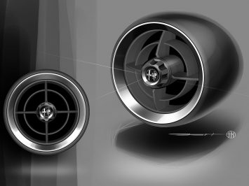Alfa Romeo Stelvio Interior Design Sketch Render Air Vents