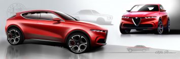 Alfa Romeo Tonale Concept Design Sketch Renders