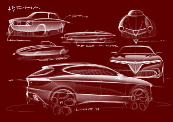 Alfa Romeo Tonale Concept Design Sketches