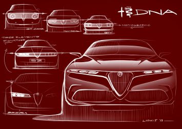 Alfa Romeo Tonale Concept Design Sketches