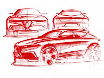 Alfa Romeo Tonale Concept Design Sketches by Alexandros Liokis