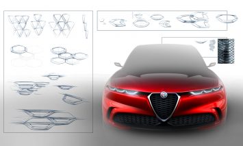 Alfa Romeo Tonale Concept Grille Design Sketches