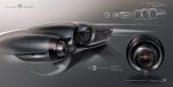 Alfa Romeo Tonale Concept Interior Design Sketch Render by Soohan Yun