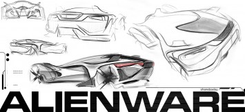 AlienWare Concept Car Design Sketches