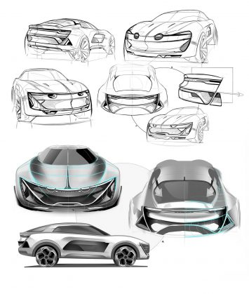 Alpine SUV Concept Design Sketches by Rashid Tagirov