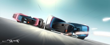 Alpine Vision Gran Turismo Concept Design Sketch Render by Victor Sfiazof