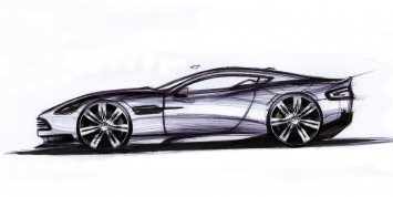 Aston Martin DBS - Casino Royale 007 Car Design Sketch