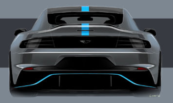 Aston Martin RapidE Design Sketch Render