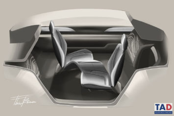 Audi 4senses Interior Design Sketch Render by Fabrizio Buonomo