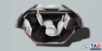 Audi 4senses Interior Design Sketch Render by Pasquale Smimmo
