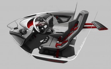Audi A1 clubsport quattro Interior Design Sketch