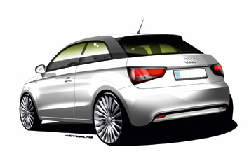 Audi A1 e tron design sketch
