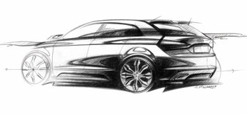 Audi A1 Sportback concept Design Sketch