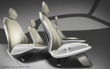 Audi A2 Concept Interior Design Sketch