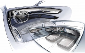 Audi A2 Concept Interior Design Sketch