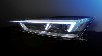 Audi A5 Coupe - Headlight Design Sketch Render