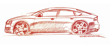 Audi A5 Sportback design sketch