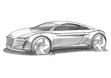 Audi e tron Concept Design Sketch