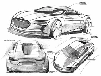Audi e tron Concept Design Sketch