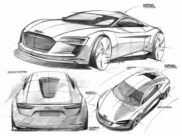 Audi e-tron Concept Design Sketches