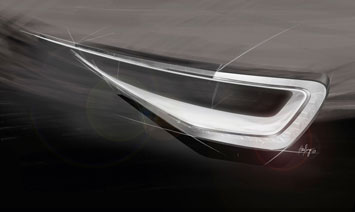 Audi E Tron Concept Headlight Design Sketch