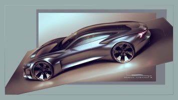 Audi e tron GT Concept Exterior Design Sketch