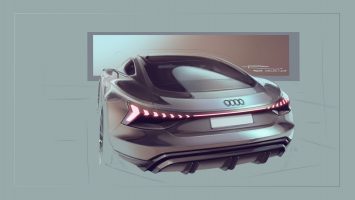 Audi e tron GT Concept Exterior Design Sketch by Parys Cybulski
