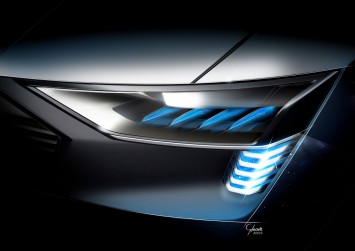 Audi e-tron quattro concept - Headlight Design Sketch