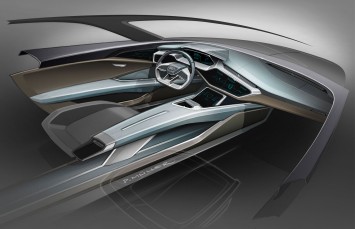 Audi e-tron quattro concept - Interior Design Sketch