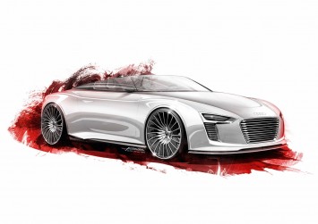 Audi e-tron Spyder Concept Design Sketch