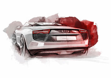 Audi e tron Spyder Design Sketch