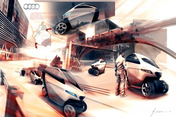 Audi M1 Tandem Concept - Design Sketches