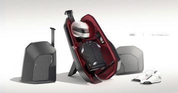 Audi PB18 e tron Concept Luggage Set Design Sketch