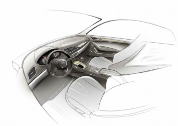 Audi Q3 Interior Design Sketch