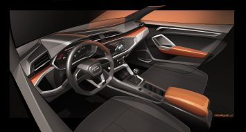 Audi Q3 Interior Design Sketch Render