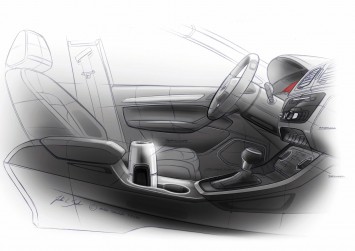 Audi Q3 Vail Interior Design Sketch