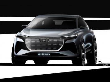 Audi Q4 e tron Concept Design Sketch Render