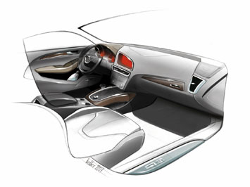 Audi Q5 Interior design sketch